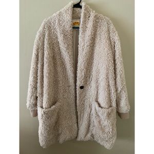 Furry Buttoned Cardigan